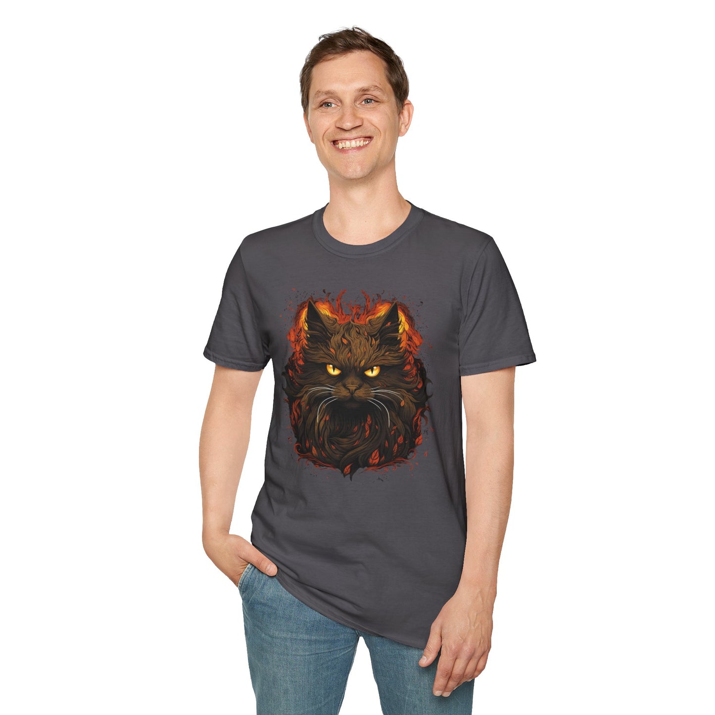 Creepy Black Cat T-shirt