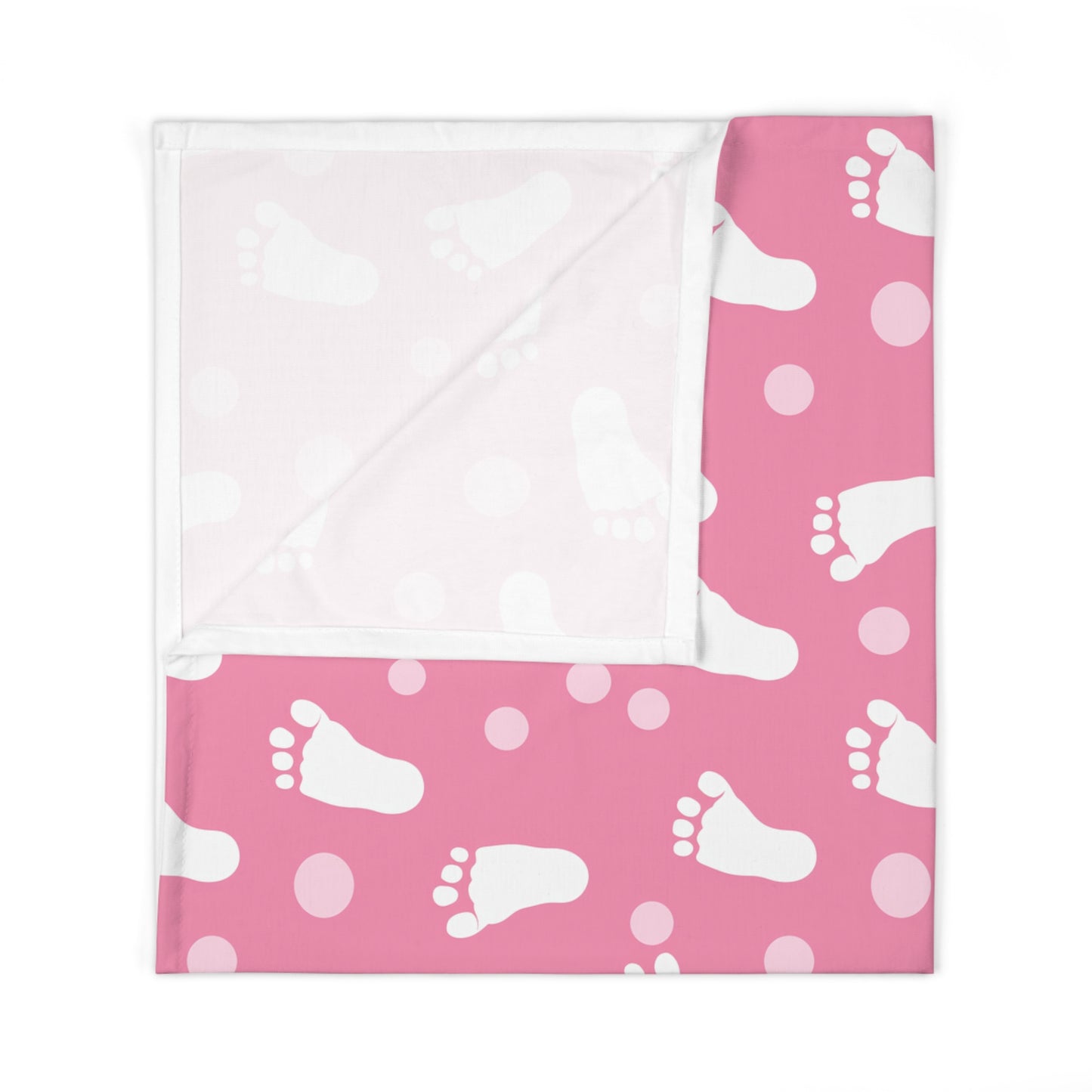Baby Steps in Pink Swaddle Blanket