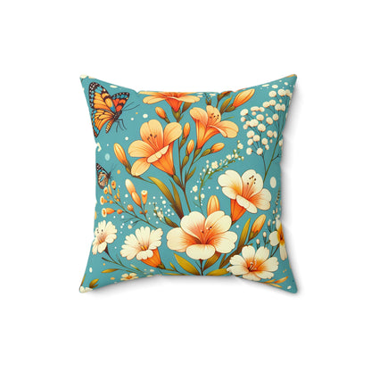 Petals & Wings Throw Pillow
