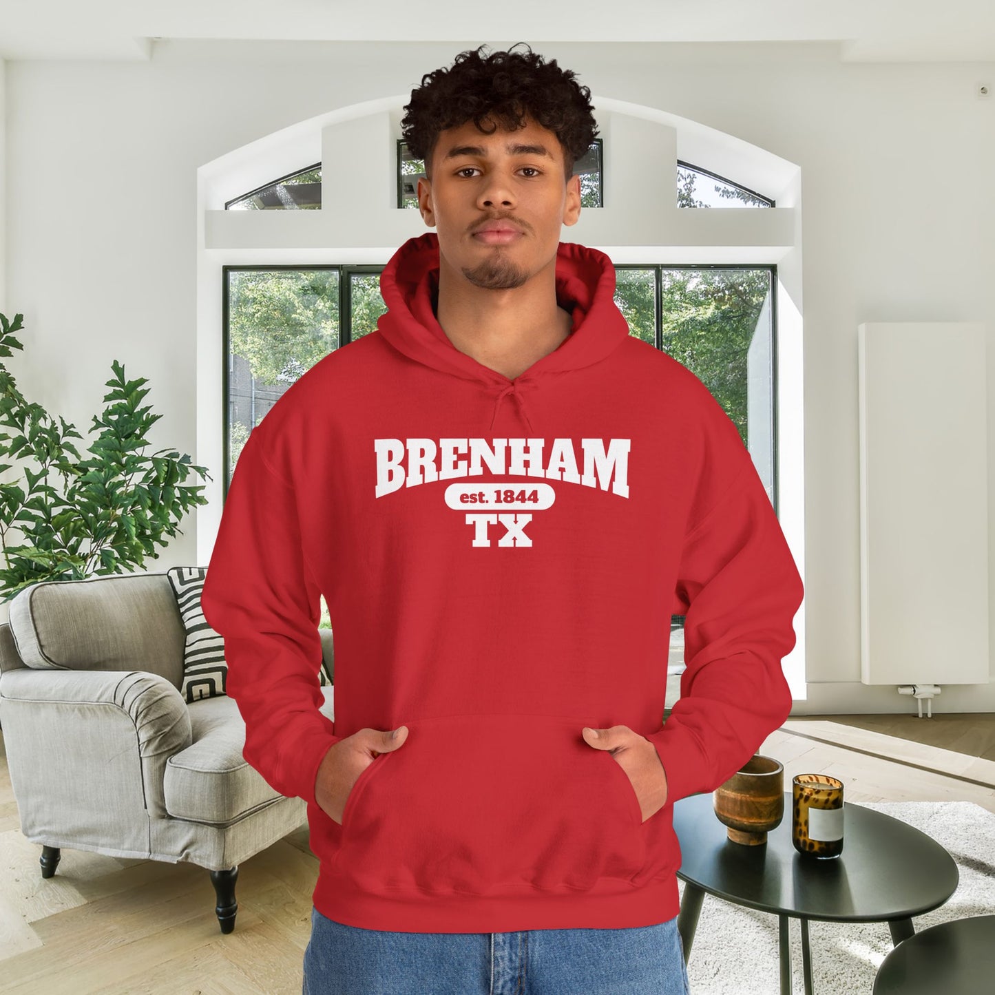 Brenham Tx Est. 1844 Adult Heavy Blend™ Hoodie