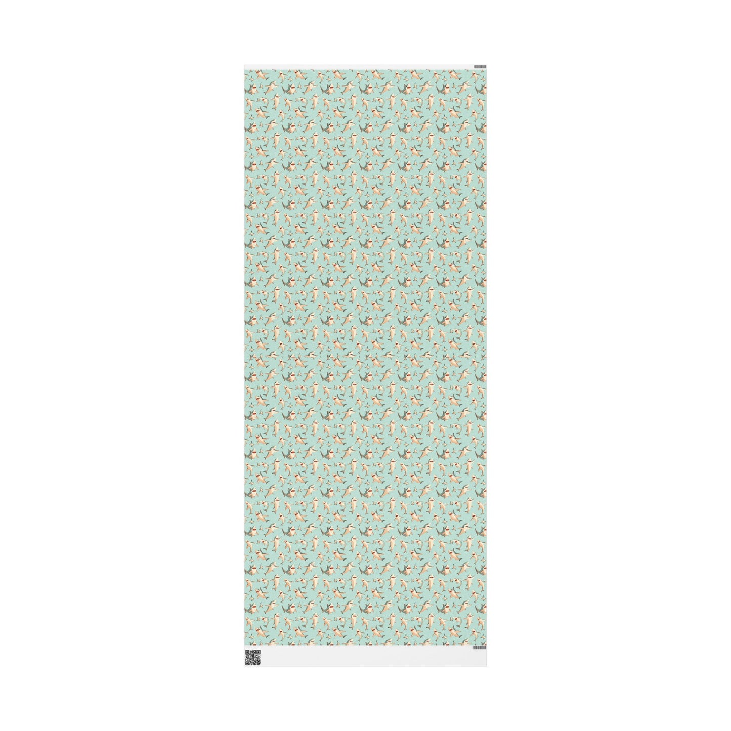 Aquamarine Sharks Wrapping Paper