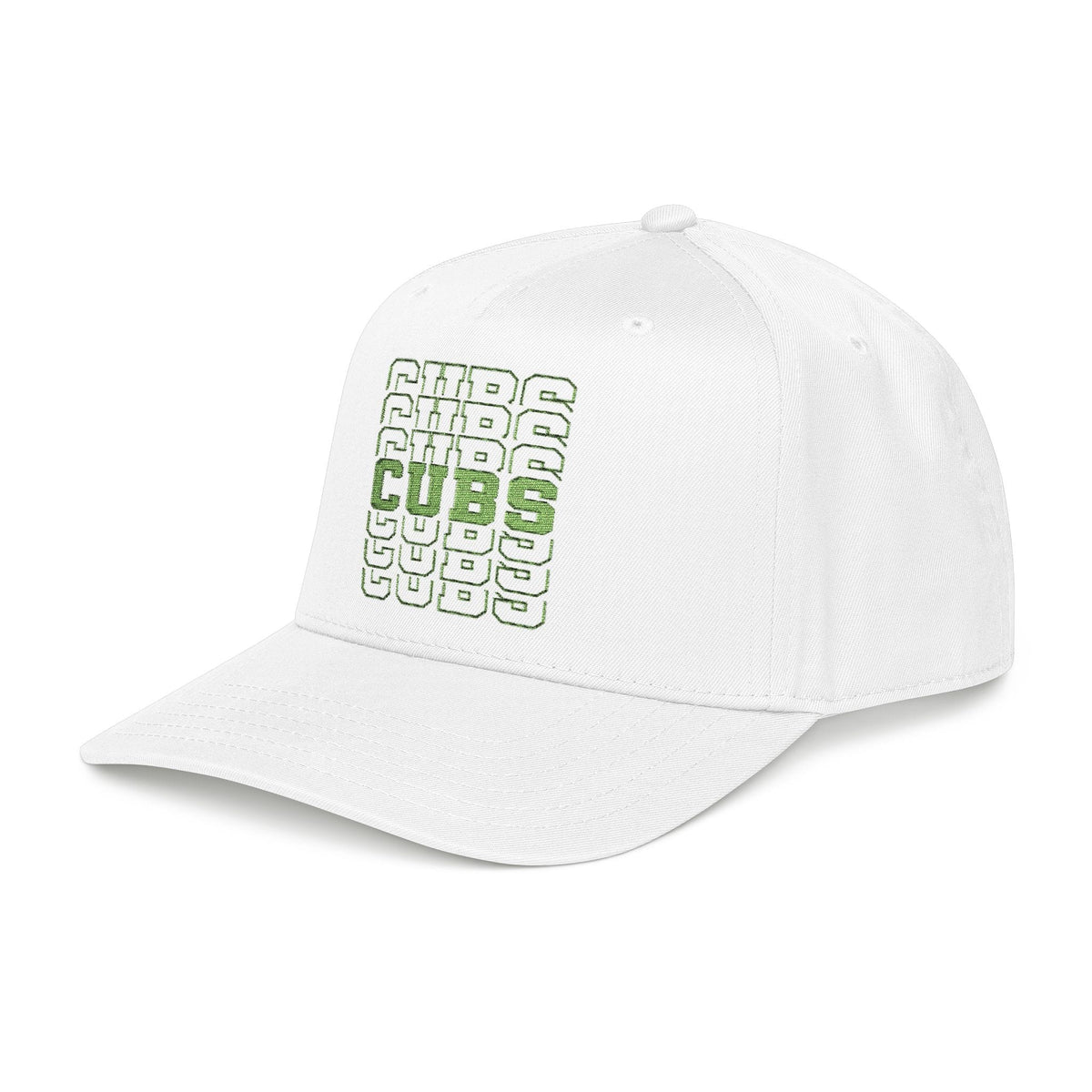 Cubs Stacked Letters Mid Profile Baseball Cap