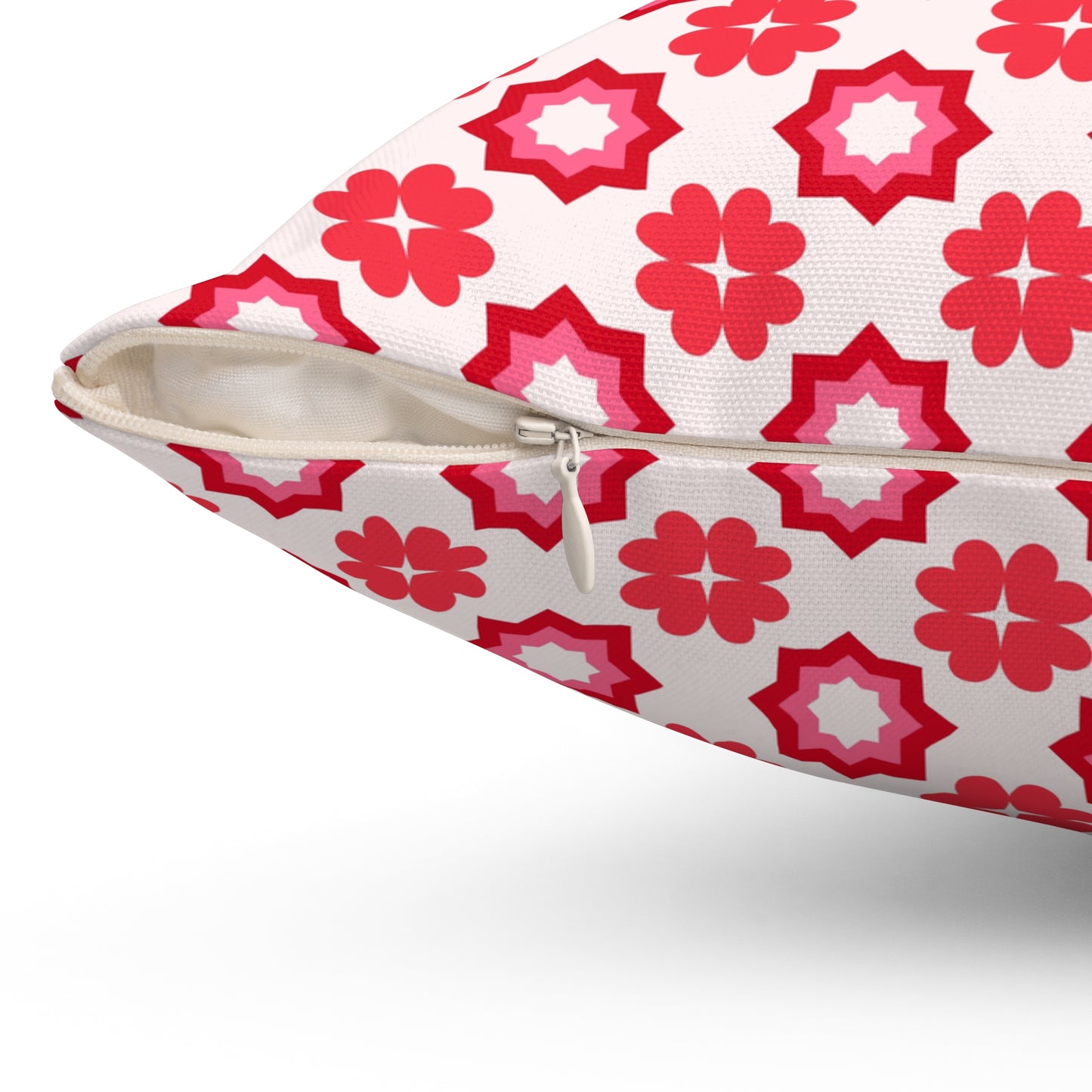 Scarlet Star Garden Throw Pillow