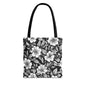 Monochrome Paradise Bloom Canvas Tote Bag