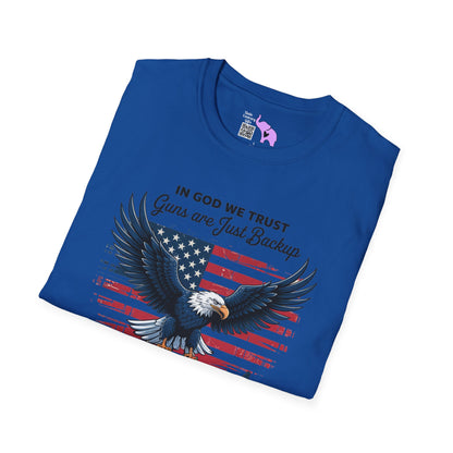 In God We Trust Guns Are Just Backup Adult T-shirt
