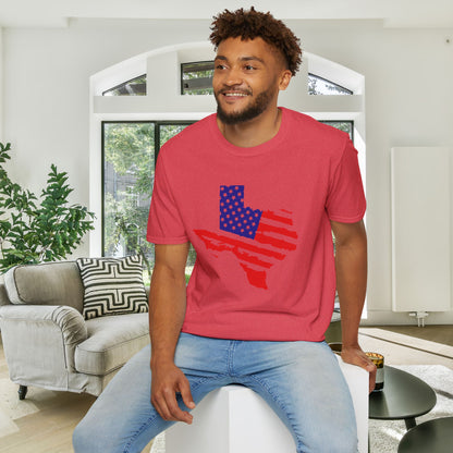 Texas American Flag Adult T-shirt