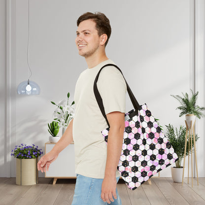 Pink Soccer Fever Canvas Tote Bag