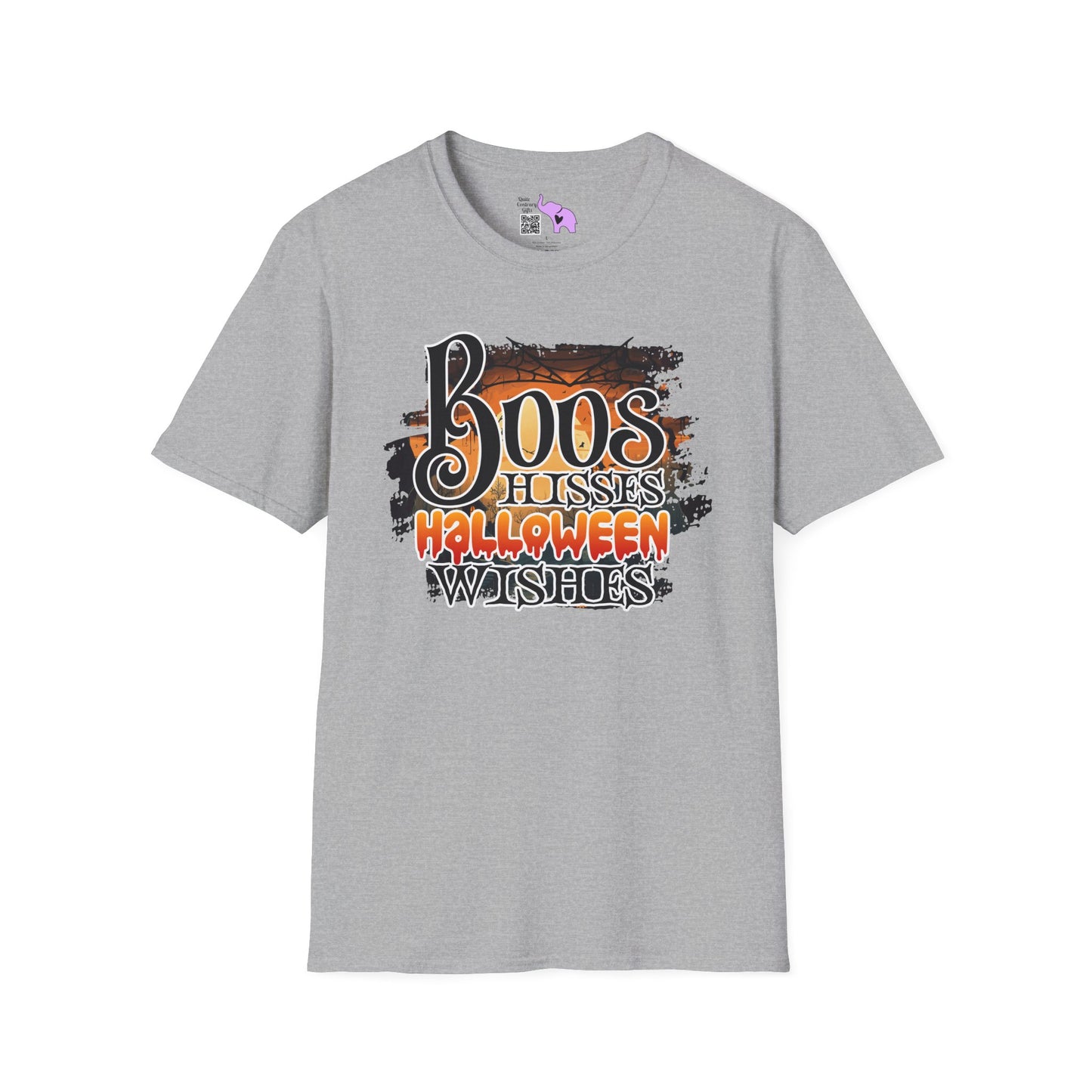 Boos Hisses Halloween Wishes Adult T-shirt