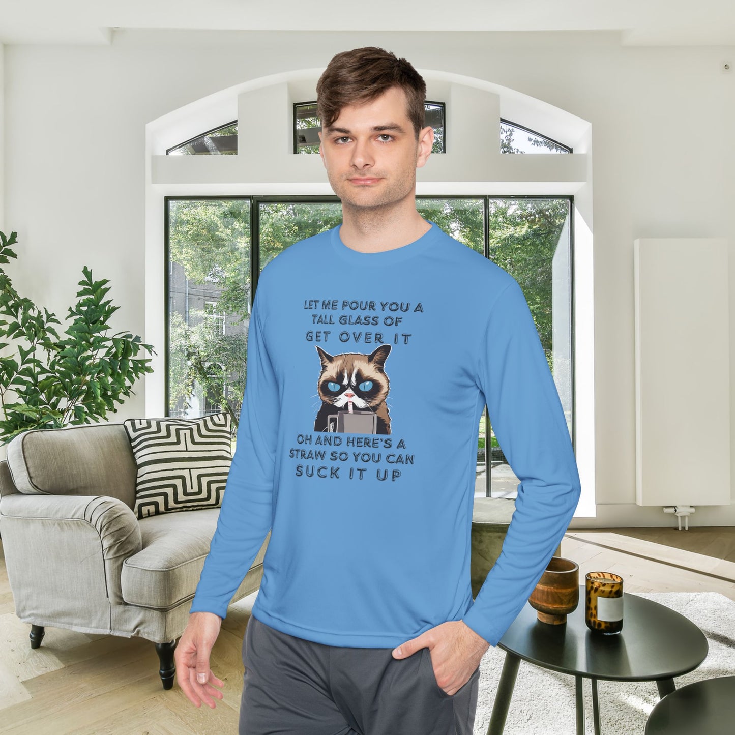 Let Me Pour You A Tall Glass of Get Over It... Unisex Lightweight Long Sleeve Tee