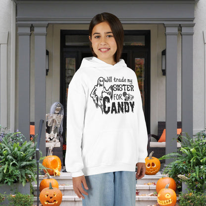 Will Trade My Sister For Candy Youth Heavy Blend Hoodie