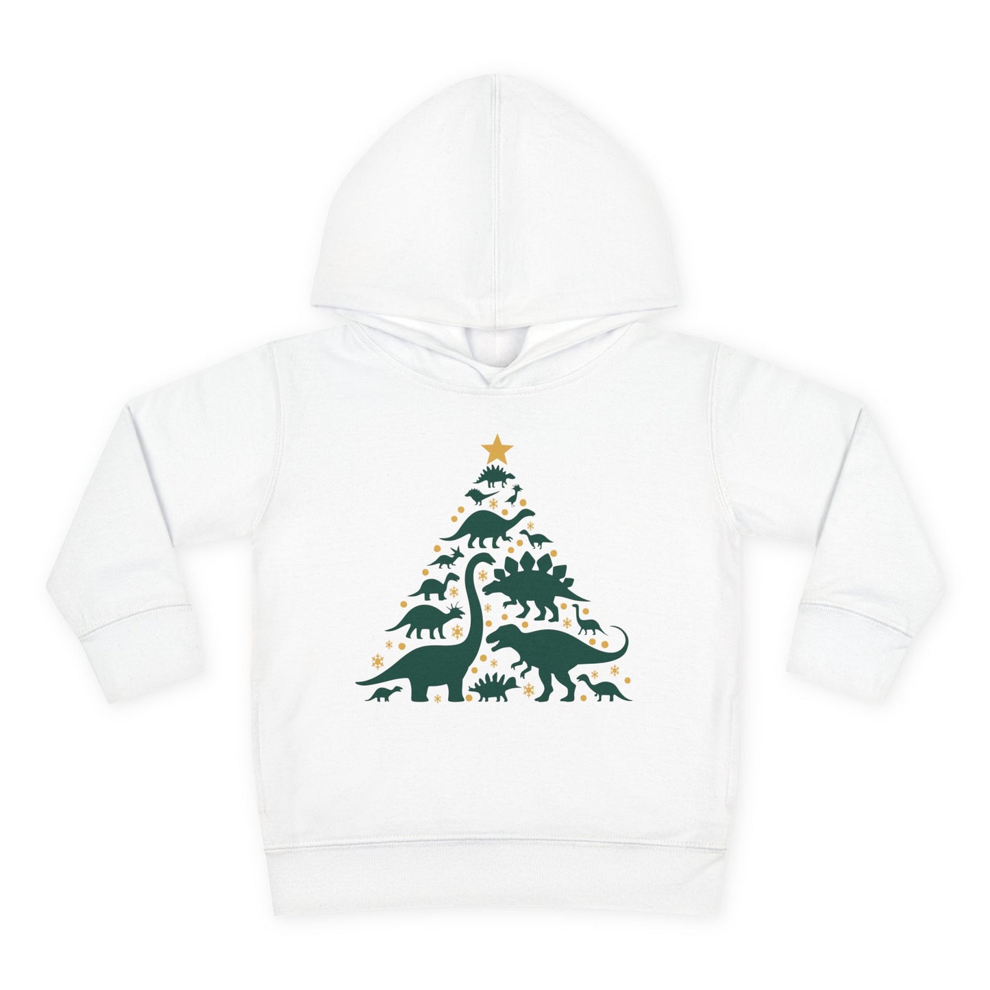 Dinosaur Christmas Tree Toddler Hoodie