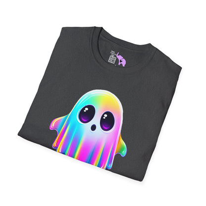Neon Ghostly Boo Adult Unisex Tshirt