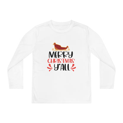 Merry Christmas Y'all Youth Long Sleeve Tee