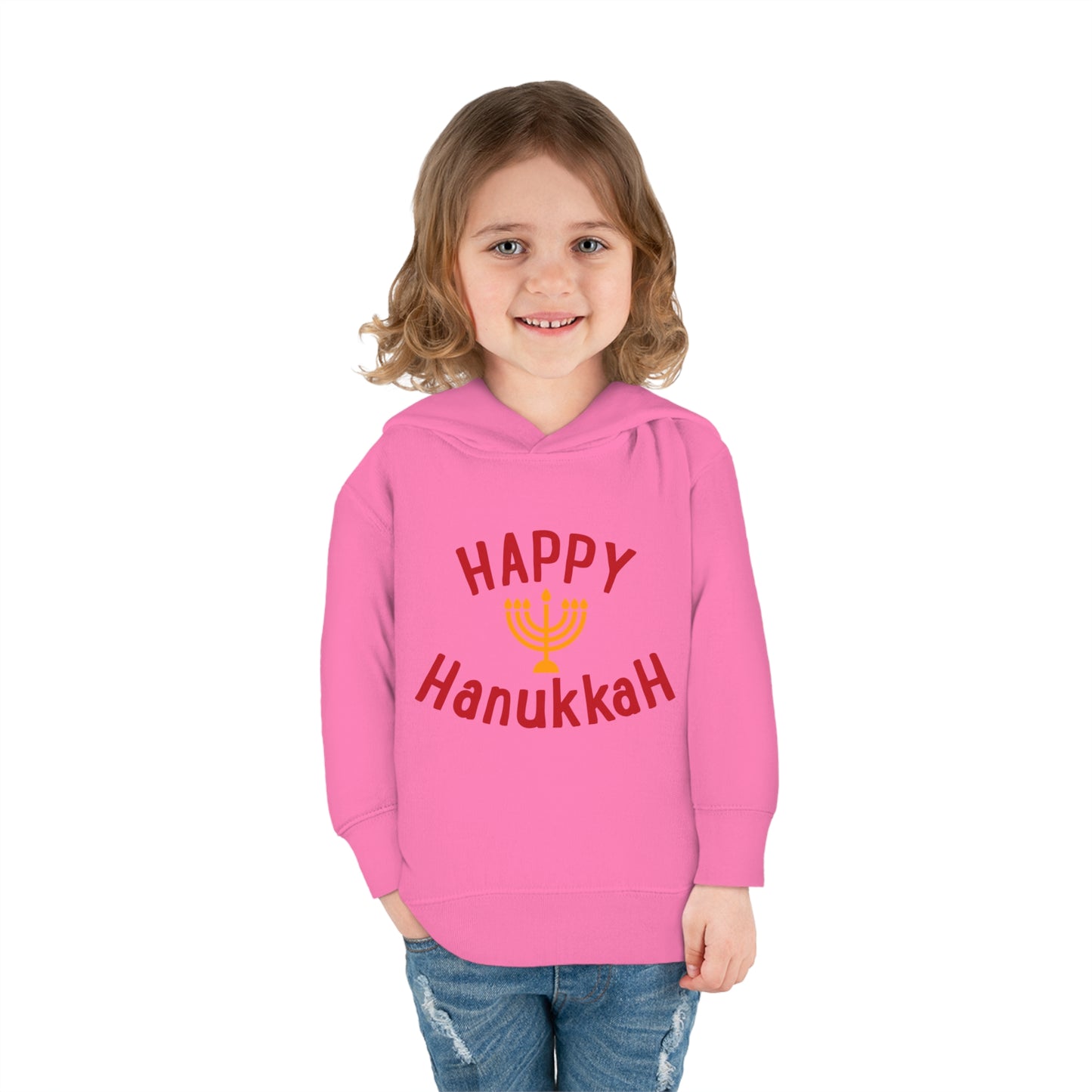 Happy Hanukkah Toddler Pullover Fleece Hoodie