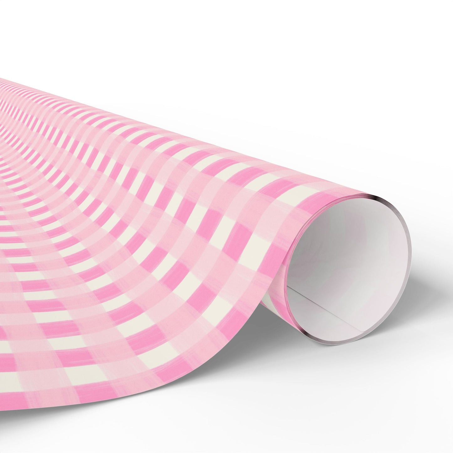 Dreamy Rose Gingham Wrapping Paper