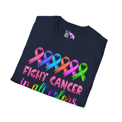 Fight Cancer in All Colors 4 Adult T-shirt