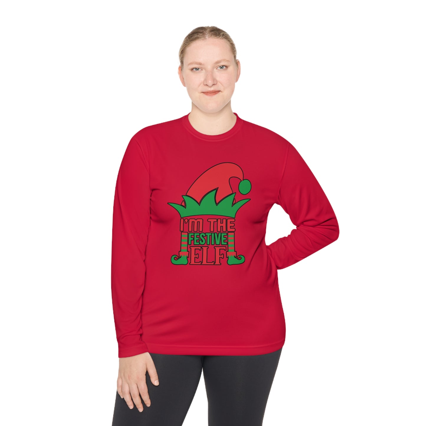 I'm The Festive Elf Adult Long Sleeve Tee