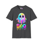 Neon Ghostly Boo Adult T-shirt