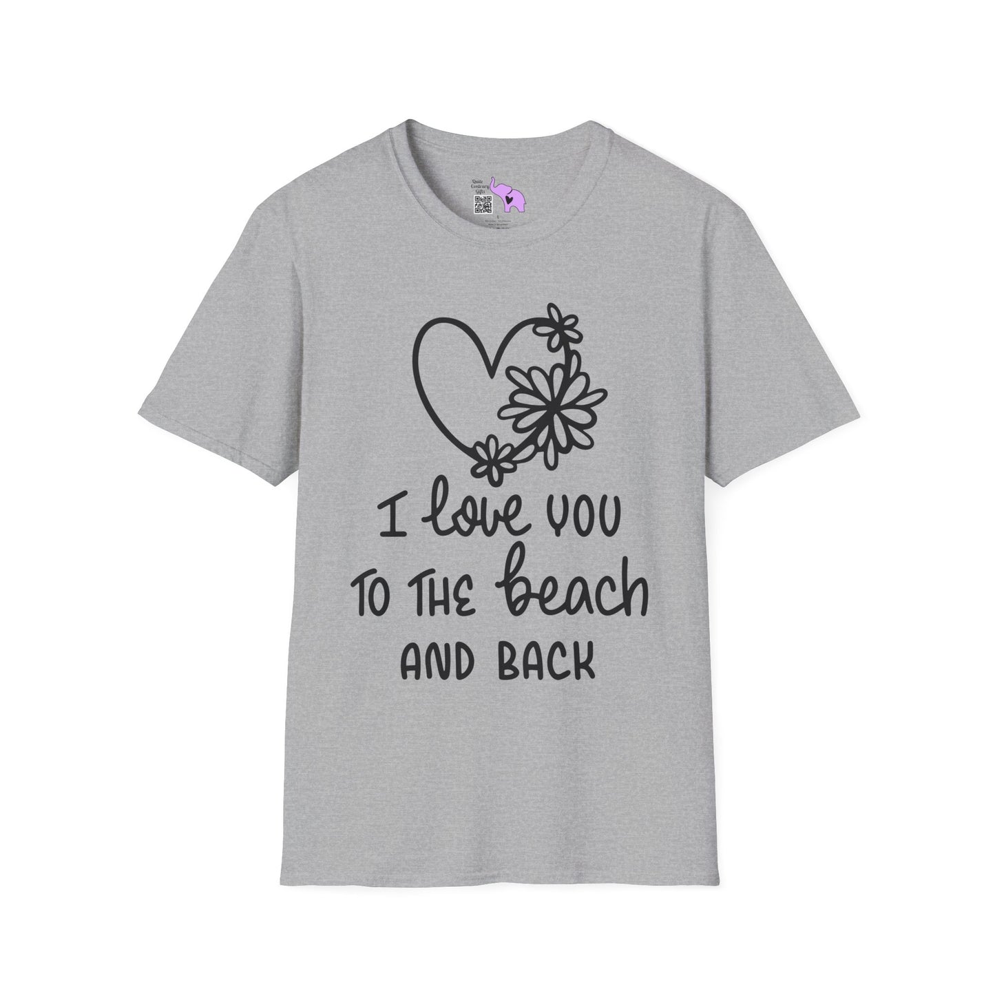 I Love You To The Beach Adult T-shirt