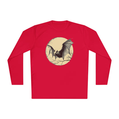 Bat Over Moon 2 Adult Long Sleeve Tee