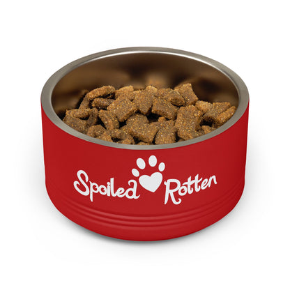 Spoiled Rotten Personalized Pet Bowl – 18oz Stainless Steel Dog & Cat Food Bowl