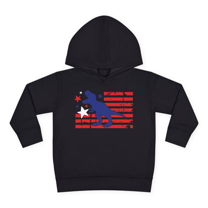 Distressed Patriotic T-Rex Toddler Hoodie