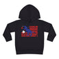 Distressed Patriotic T-Rex Toddler Hoodie