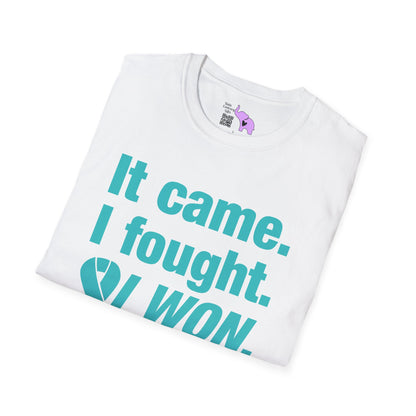 It Came I Fought I Won Cervical Cancer Survivor Adult T-shirt