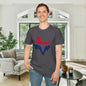 Red & Blue Texas Longhorn Adult Tshirt