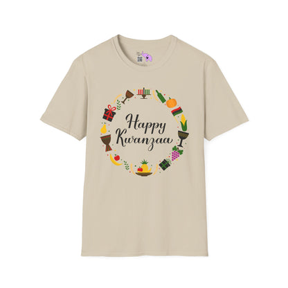 Happy Kwanzaa Wreath Adult T-shirt