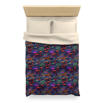 Trippy Mushrooms Microfiber Duvet Cover