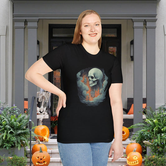 Creepy Ghost 9 Adult T-shirt