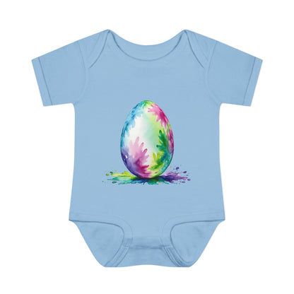 Colorful Easter Egg Infant Baby Rib Bodysuit