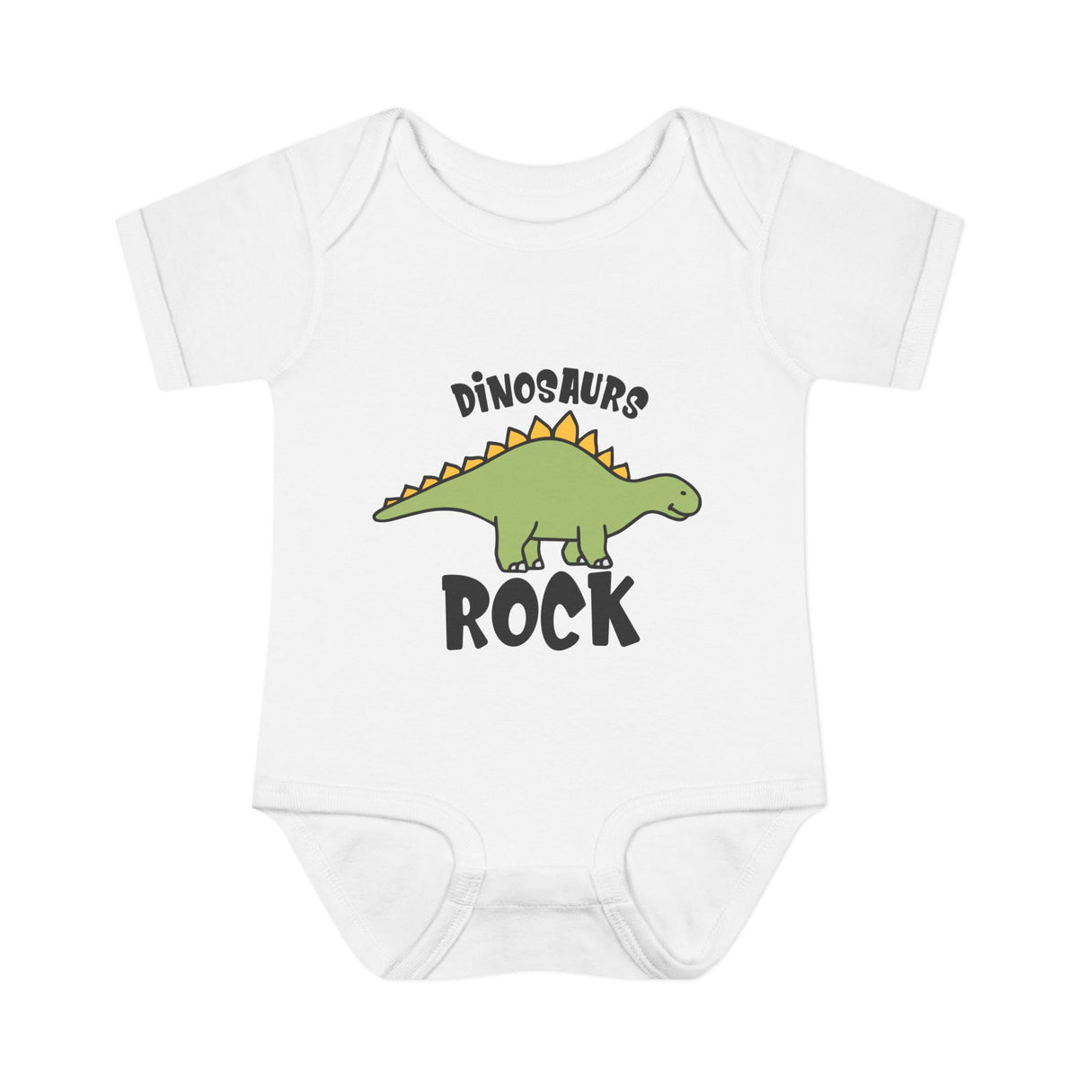 Dinosaurs Rock Baby Rib Bodysuit