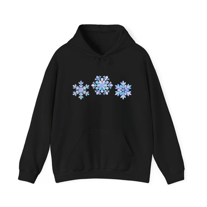 Blue Snowflakes Adult Heavy Blend™ Hooded Sweatshirt