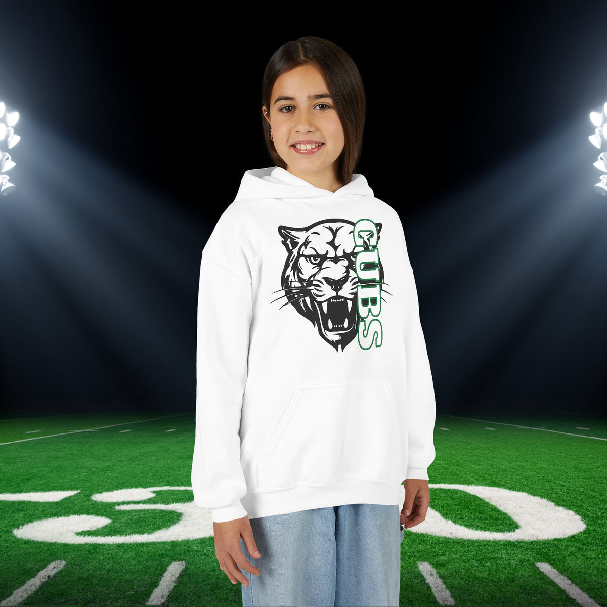 Brenham Cubs Mascot Youth Heavy Blend Hoodie
