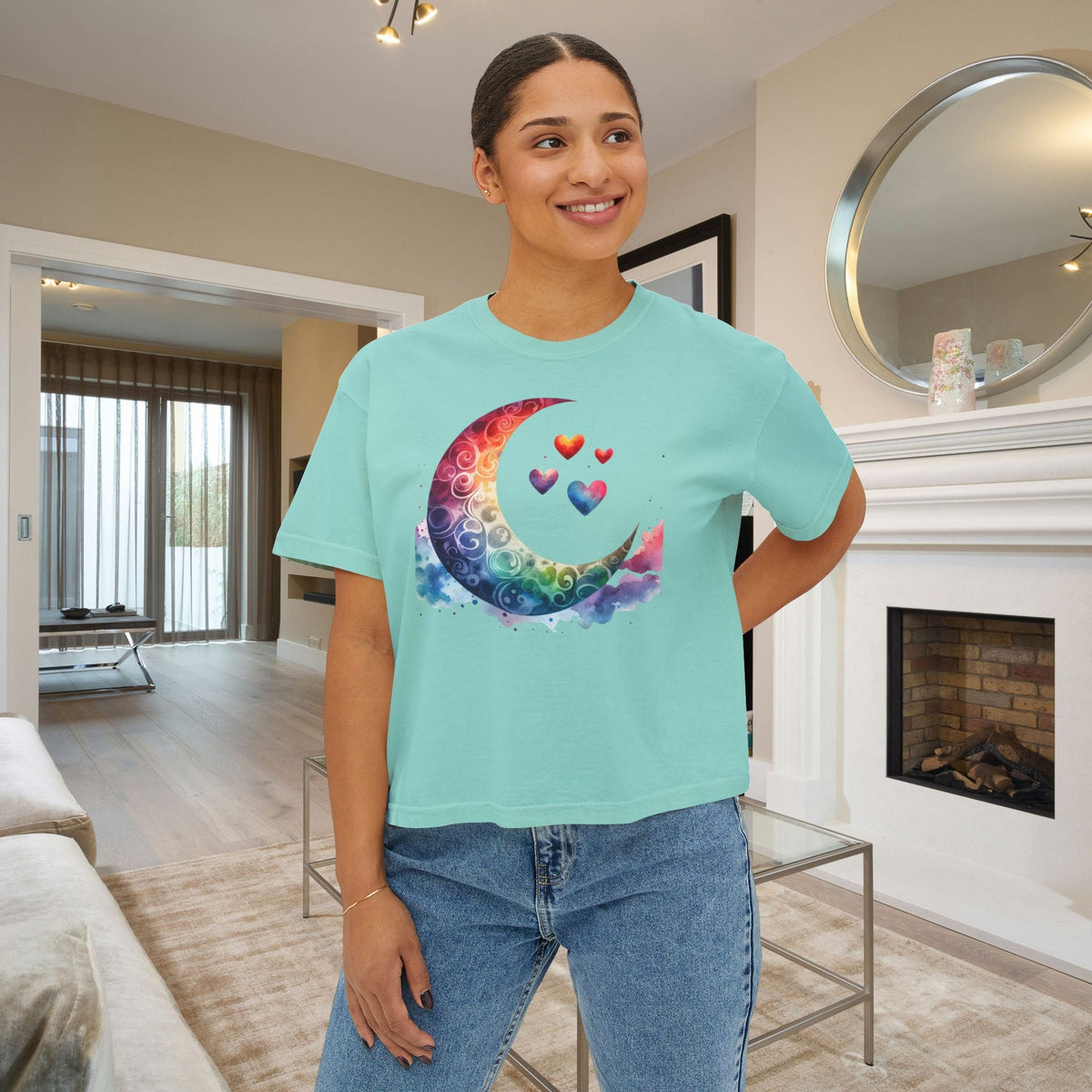 Moon in Love Women's Boxy Tee