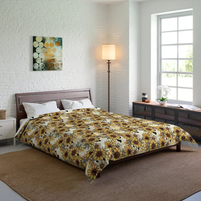 Honeycomb & Sunflowers Comforter