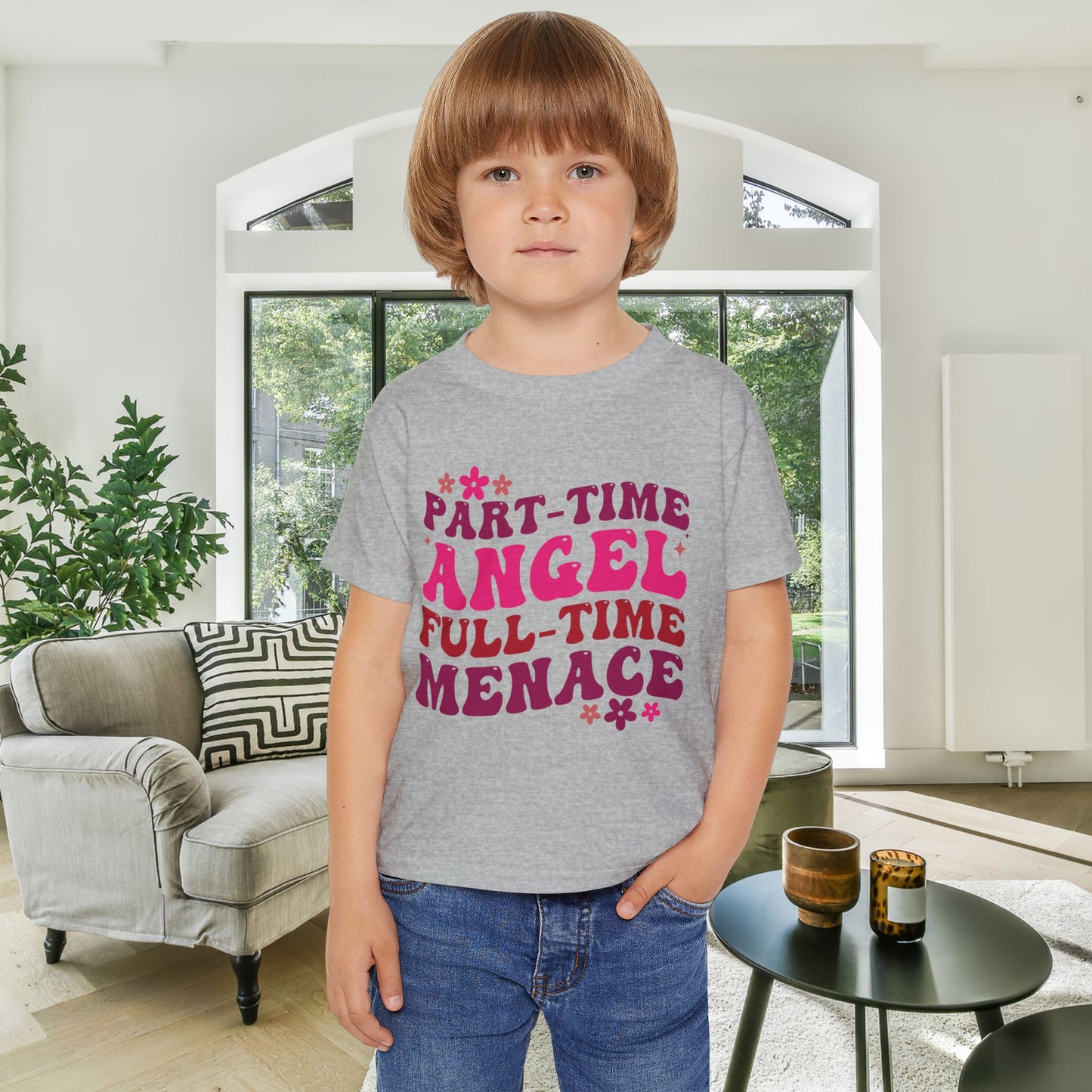 Part Time Angel Full Time Menace  Heavy Cotton™ Toddler T-shirt