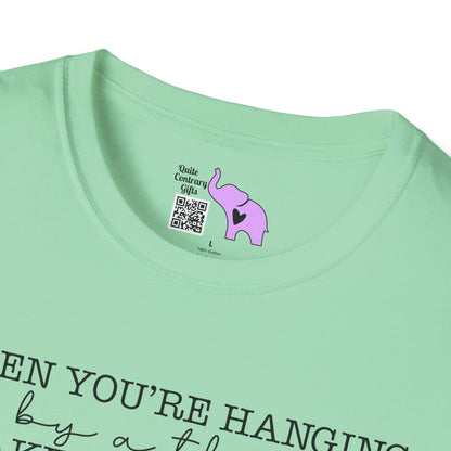 If You're Hanging On By A Thread, Make Sure It's The Hem Of His Garment (Simple) Adult T-shirt