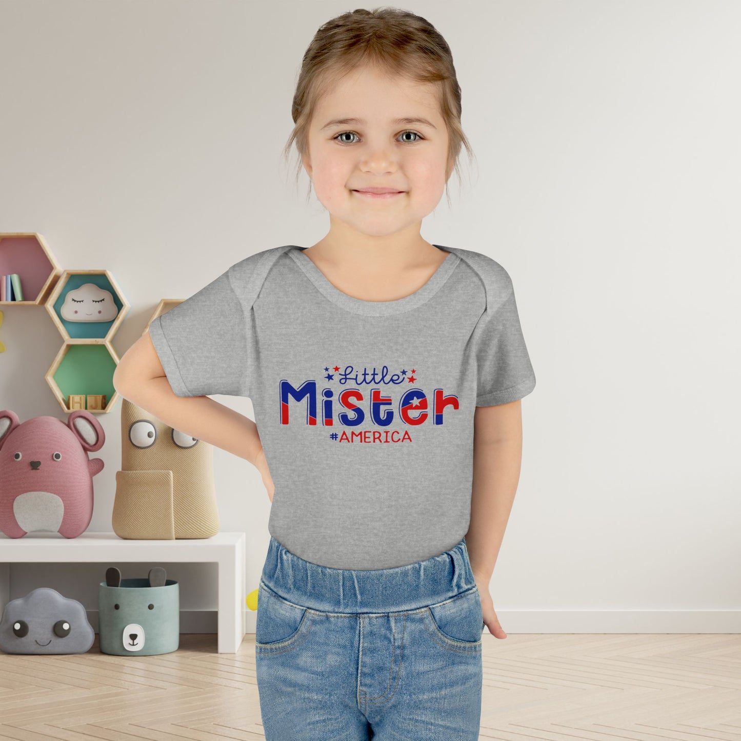 Little Mister America Baby Rib Bodysuit