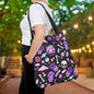 Candy Skulls & Bones Canvas Tote Bag