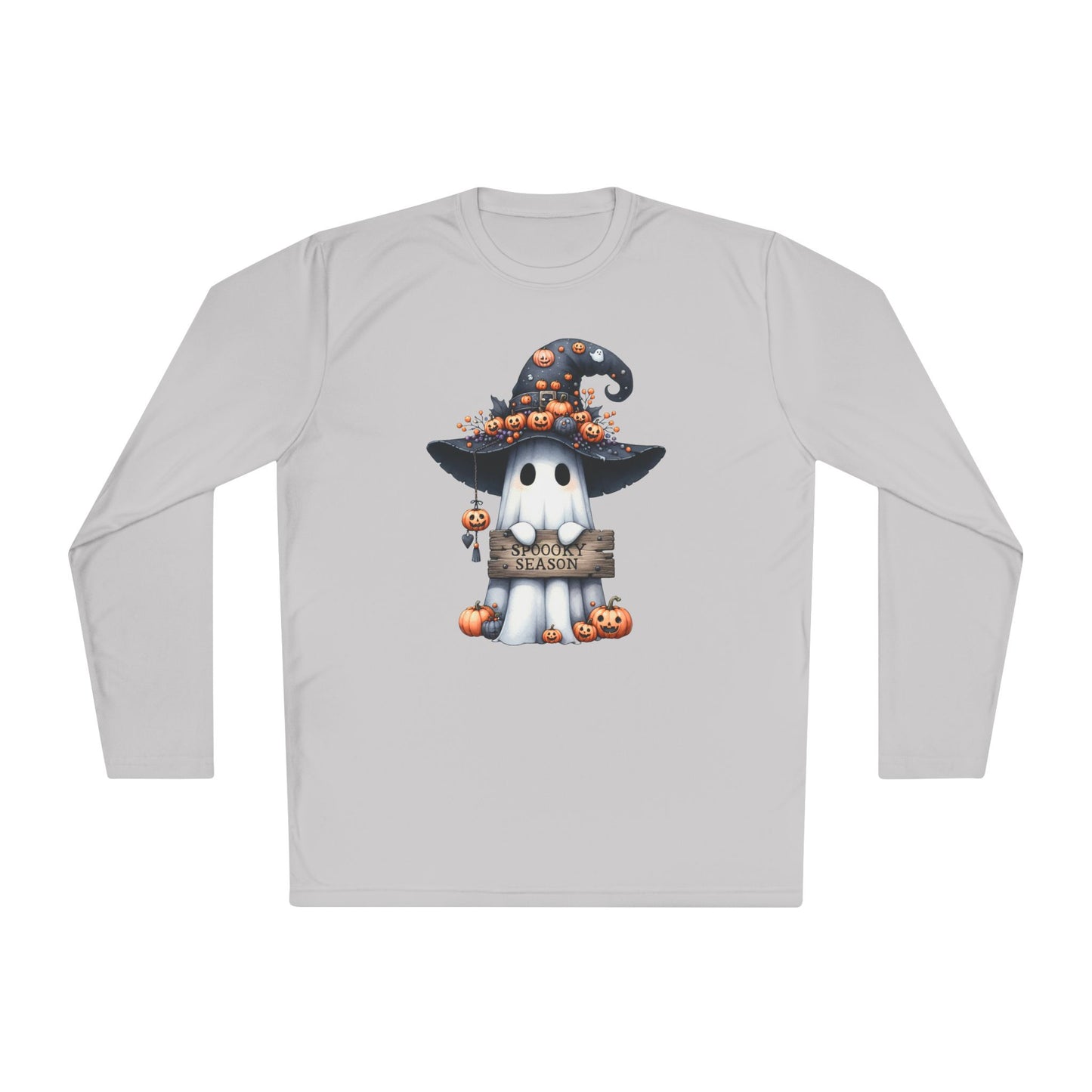 Spooky Season Cute Ghost Adult Long Sleeve Tee
