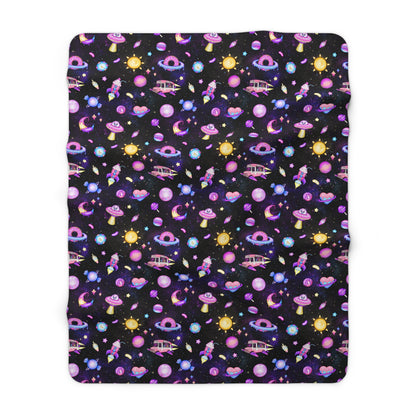 Cosmic Recess Sherpa Fleece Blanket