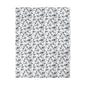 Black & White Five Petal Floral Microfiber Duvet Cover