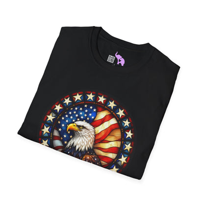 Stained Glass Eagle Adult T-shirt