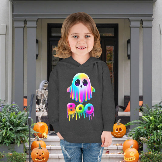 Neon Ghostly Boo Toddler Hoodie