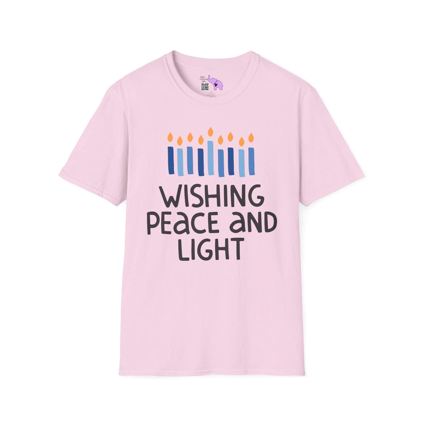 Hanukkah Wishing Peace & Light Adult T-shirt