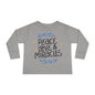 Hanukkah Peace Love & Miracles 2 Toddler Long Sleeve Tee