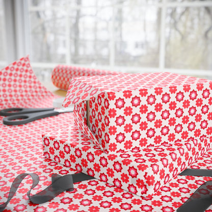 Scarlet Star Garden Wrapping Paper